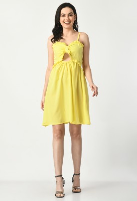 Tushita Women A-line Yellow Dress