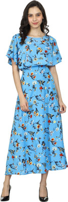 ROARERSS Women Maxi Multicolor Full Length Dress
