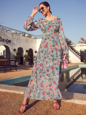 STREET9 Women Maxi Multicolor Full Length Dress