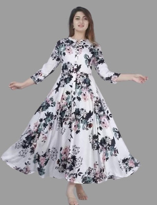 A N Enterprises Flared/A-line Gown(Multicolor)