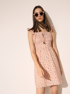 ONLY Women A-line Pink Mini/Short Dress