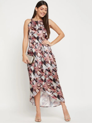 eyka Women Wrap Multicolor Midi/Calf Length Dress