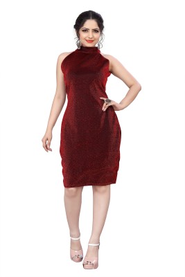 MAYANTA CREATION Women Bodycon Red Dress