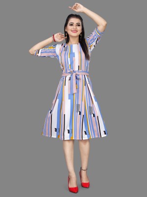 RAINBUD Women A-line Multicolor Dress