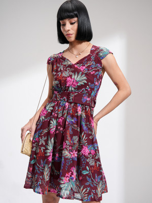 Tokyo Talkies Women A-line Red Mini/Short Dress