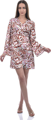 ONLY Women A-line Multicolor Above Knee/Mid Thigh Length Dress
