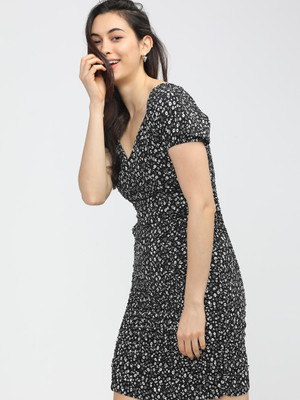 Tokyo Talkies Women Skater Multicolor Midi/Calf Length Dress