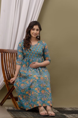 Akshara Fashion Women Fit and Flare Green Dress