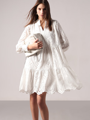 VERO MODA Women Fit and Flare White Mini/Short Dress