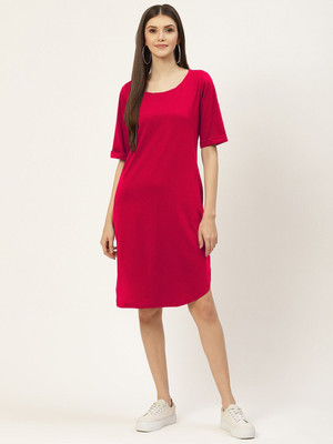 BRINNS Women A-line Pink Knee Length Dress