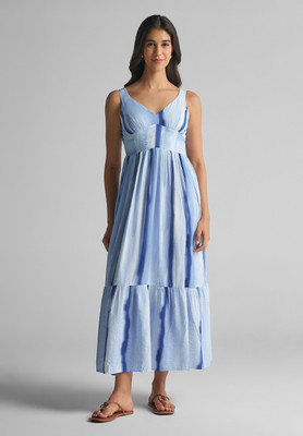 Gablor Women Maxi Blue Midi/Calf Length Dress