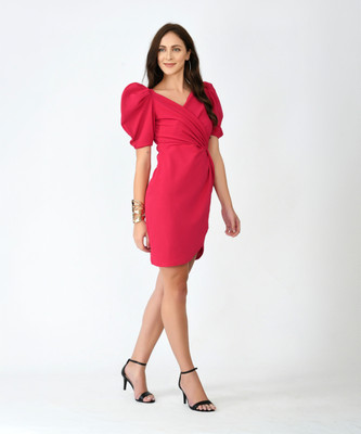 Arbiter Collection Women Bodycon Gold Above Knee/Mid Thigh Length Dress