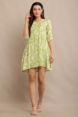 Jacinta Women A-line Green Dress