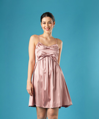 Globus Women A-line Brown Above Knee/Mid Thigh Length Dress