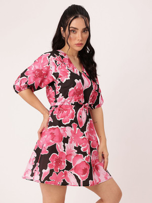Dressberry Women A-line Pink Mini/Short Dress