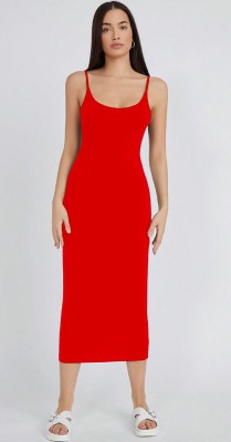 Aahwan Women Bodycon Red Dress