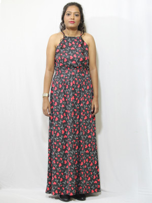 Finian Women Fit and Flare Multicolor Maxi/Full Length Dress