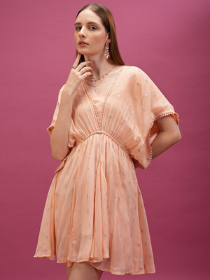 Tokyo Talkies Women A-line Pink Mini/Short Dress