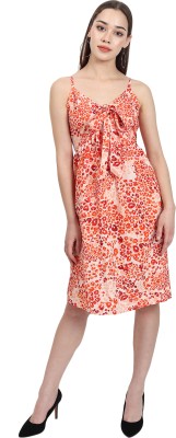 Fashion Senoraa Women A-line Red, Orange Dress