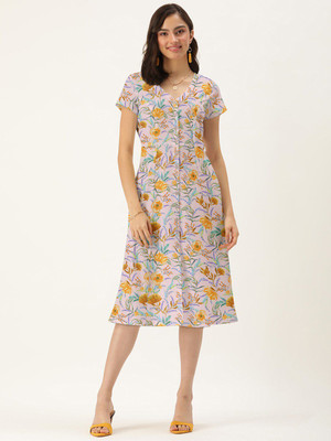 Dressberry Women A-line Multicolor Knee Length Dress