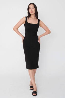 DESIGN PLUS FASHION Women Bodycon Black Below Knee Dress