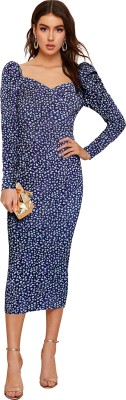 london belly Women Bodycon Blue, Black Dress