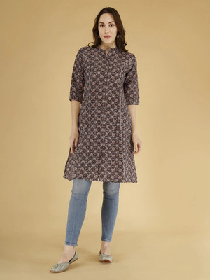 HouseOfCommon Women A-line Multicolor Knee Length Dress