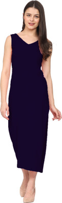ROARERS Women Maxi Dark Blue Midi/Calf Length Dress