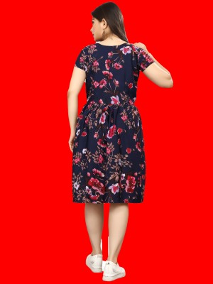 Eknath Creation Women Fit and Flare Multicolor Dress