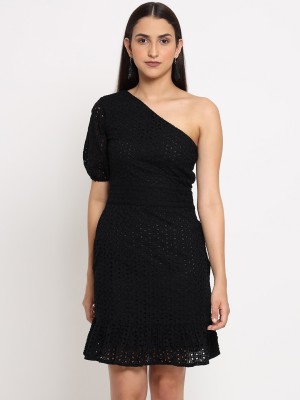 MARC LOUIS Women A-line Black Dress