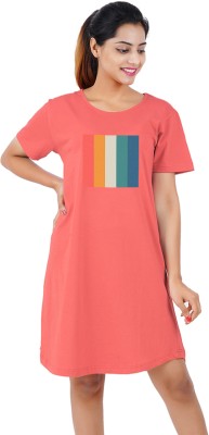 BEFLI Women T Shirt Pink Dress