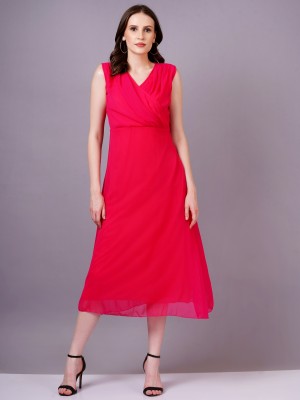 Highlight fashion export Women Gathered Red Dress