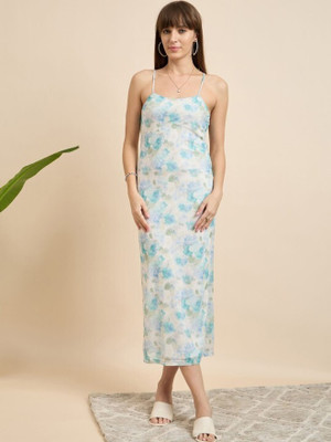 Mast & Harbour Women Bodycon Blue Midi/Calf Length Dress