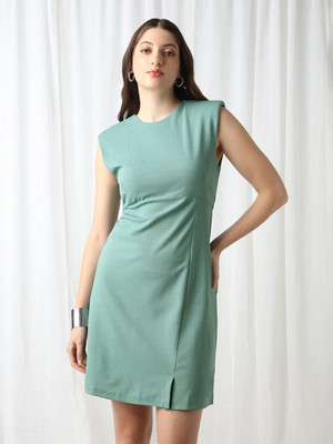 Globus Women Sheath Green Mini/Short Dress