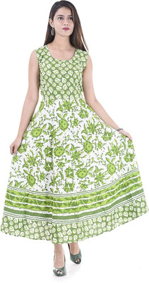 Nuwall Women A-line Multicolor Maxi/Full Length Dress