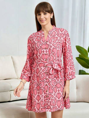 Dressberry Women A-line Pink Mini/Short Dress