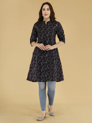 HouseOfCommon Women A-line Multicolor Knee Length Dress