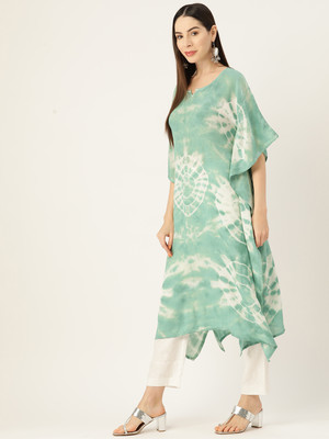 PinkTribe Self Design Crepe Women Kaftan