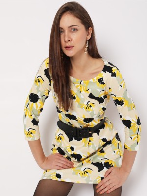 VERO MODA Women Shift Yellow Dress