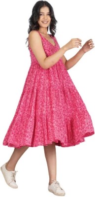 Alluring Women A-line Pink Dress