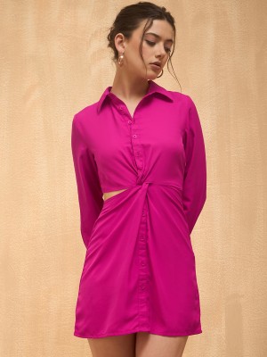 RARE Women A-line Pink Dress