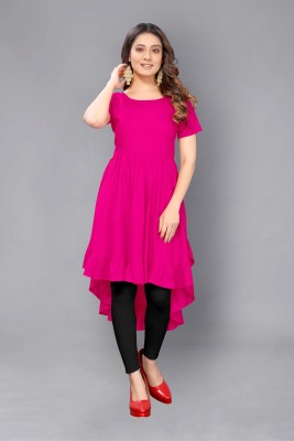 premium choice Women High Low Pink Dress