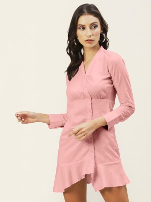 Dressberry Women Wrap Pink Dress