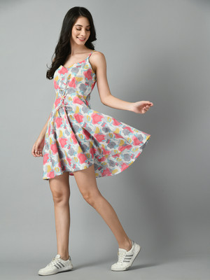 METRONAUT Women A-line Multicolor Above Knee/Mid Thigh Length Dress