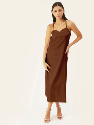 Dressberry Women Maxi Brown Midi/Calf Length Dress