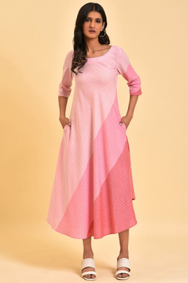 W Women A-line Pink Midi/Calf Length Dress
