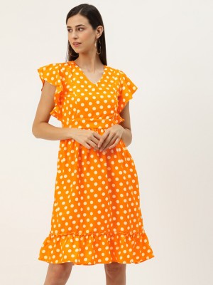 BRINNS Women A-line Yellow Dress