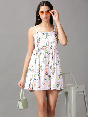 SHOWOFFFF Women Fit and Flare Multicolor Mini/Short Dress