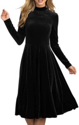 WestCHIC Women A-line Black Dress