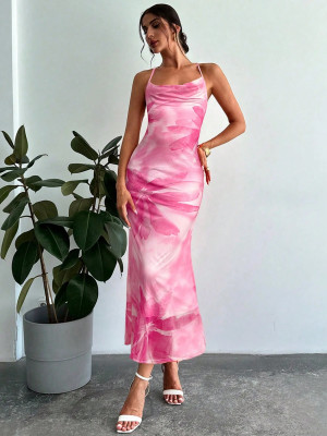 kyarapanna Women Bodycon Pink Maxi/Full Length Dress